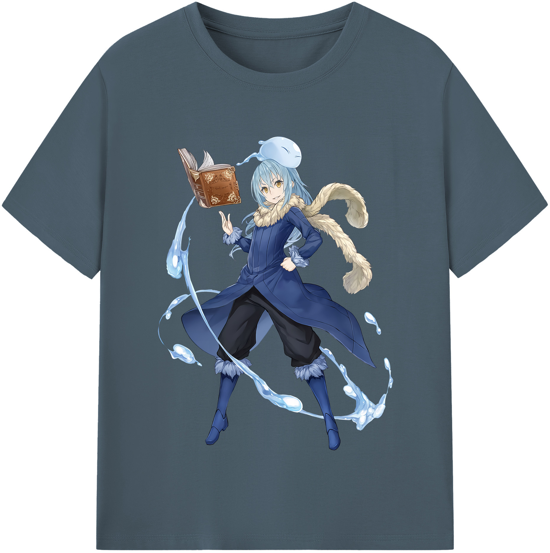 （画像用） 転スラ Regarding Reincarnated to Slime 綿100％半袖Tシャツ（フロントプリント）